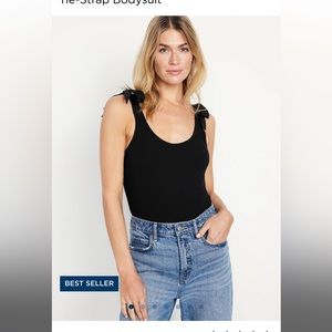 Old navy Tie-Strap Bodysuit black